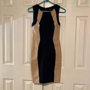 David Lerner Bodycon Dress w/ Faux Leather Size Small